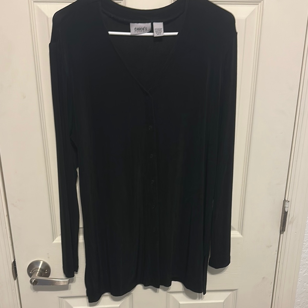 Chico's Black Button-Up Top